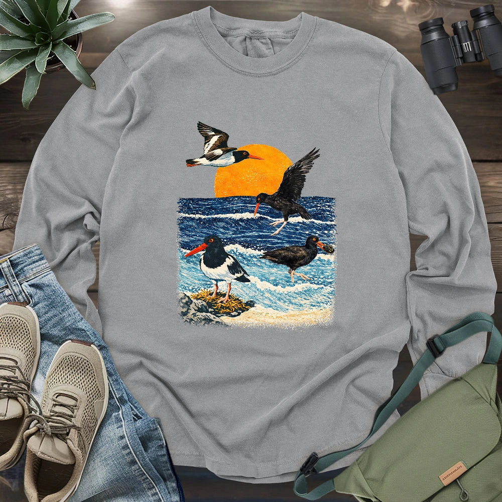 Coastal Oystercatchers Long Sleeve T-shirt
