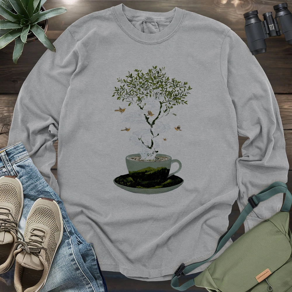 Coffee Tree Attract Birds Long Sleeve T-shirt
