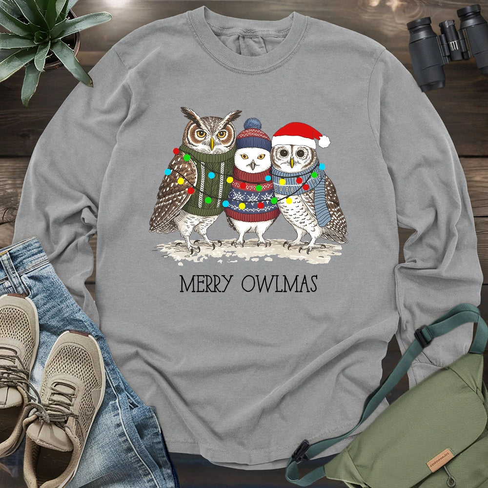 Cozy Owlmas Trio Long Sleeve T-shirt