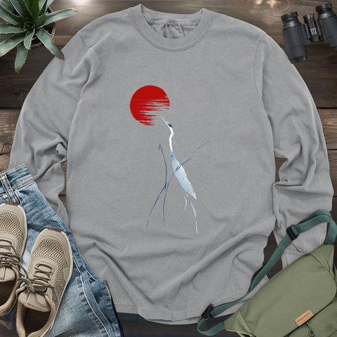 Crane Of The Dawn Long Sleeve T-shirt