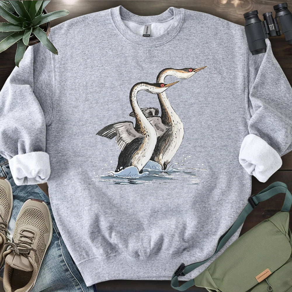 Dancing Grebes Sweatshirt