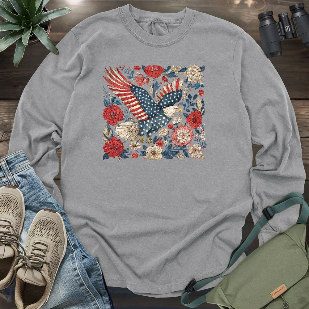 Eagle Of 4th Of July Long Sleeve T-shirt