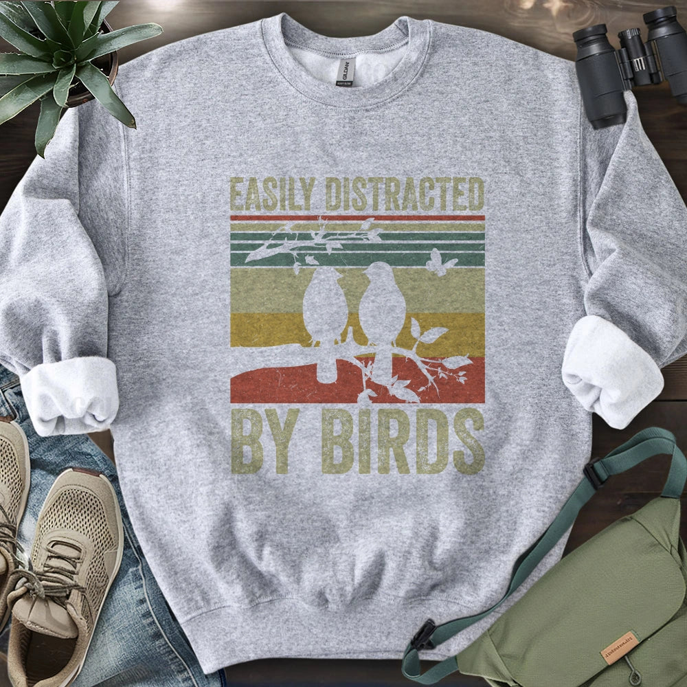 Easily Distracted By Bird Sweatshirt