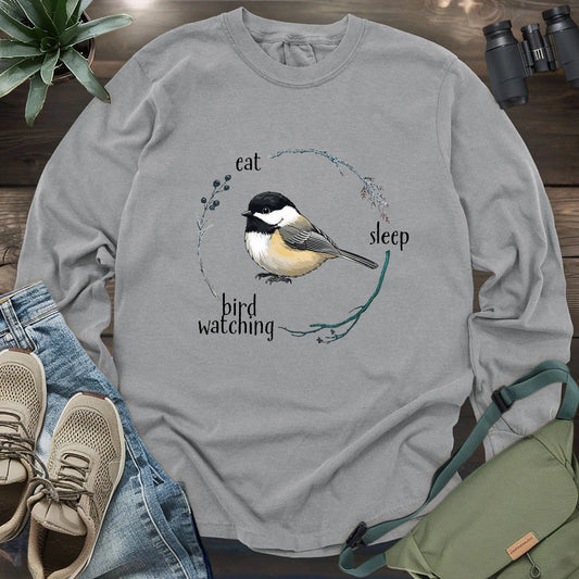 Eat, Sleep, Birdwatching, Repeat Long Sleeve T-shirt