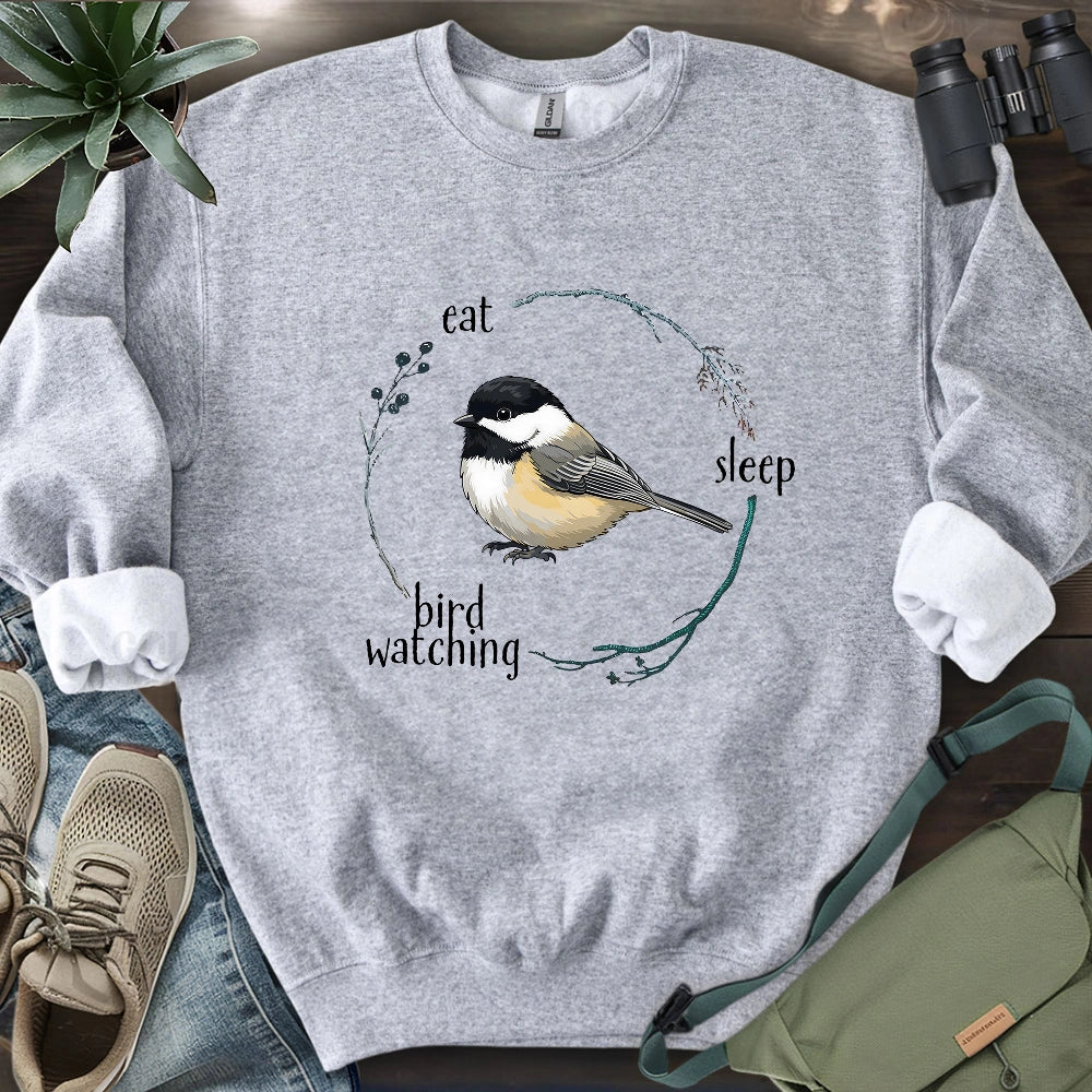 Eat, Sleep, Birdwatching, Repeat Sweatshirt