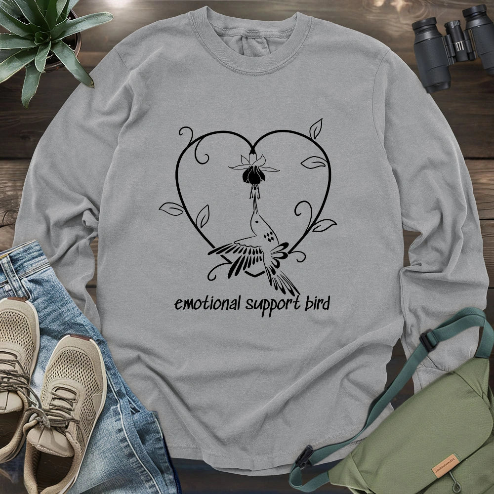 Emotional Support Bird Long Sleeve T-shirt
