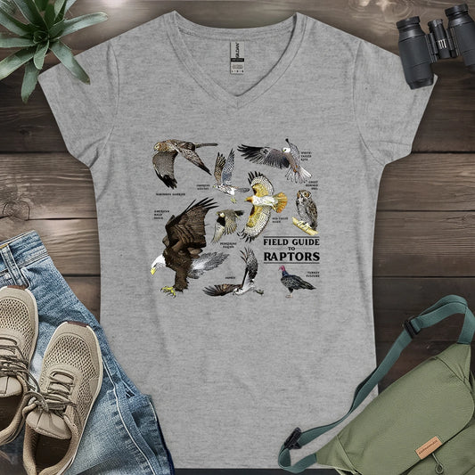 Field Guide To Raptors Lady V-neck