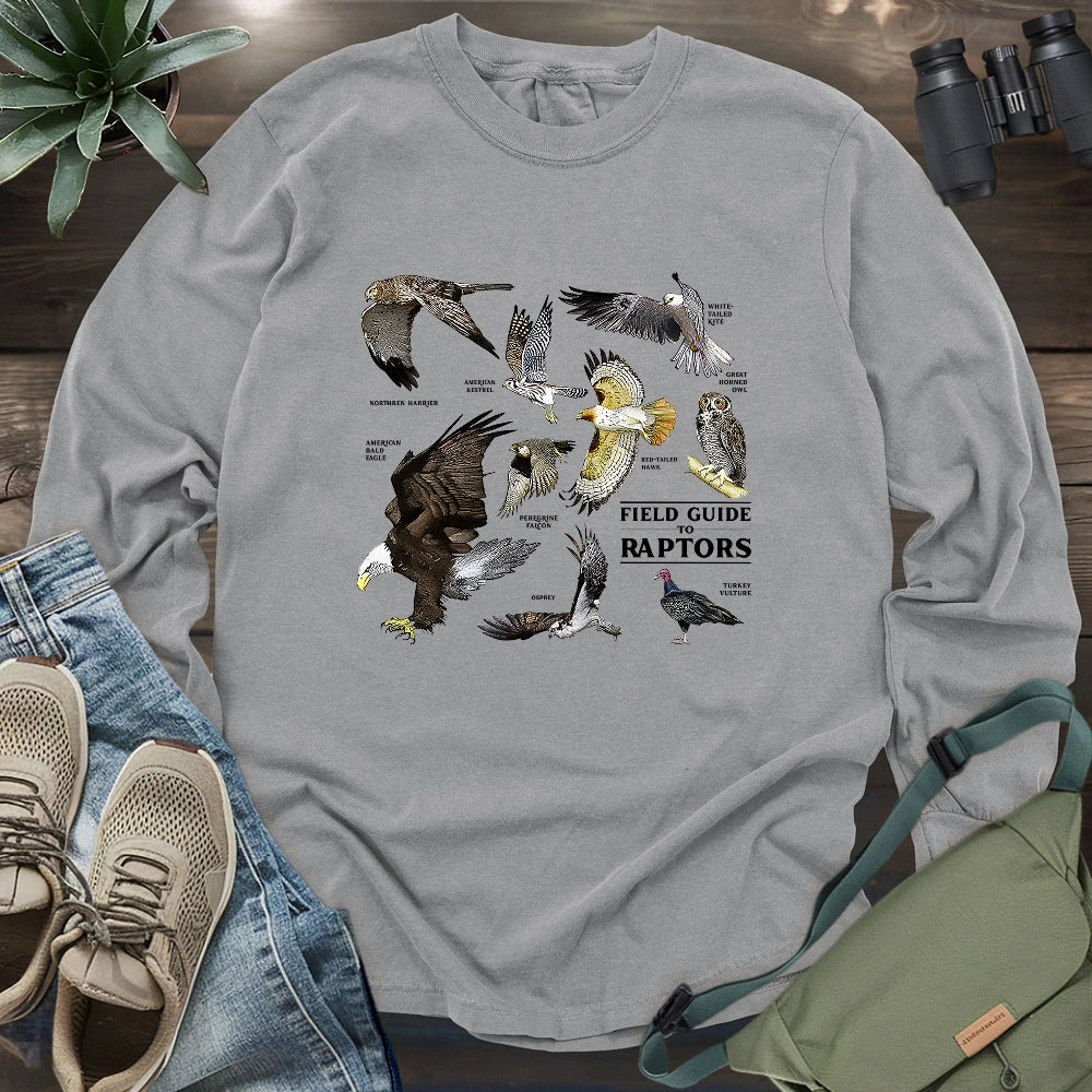 Field Guide To Raptors Long Sleeve T-shirt