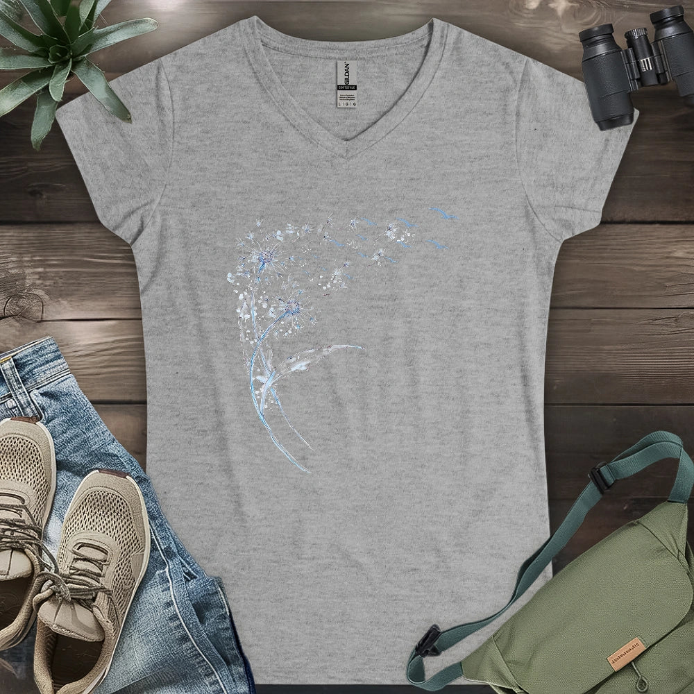 Floral Migration Lady V-neck