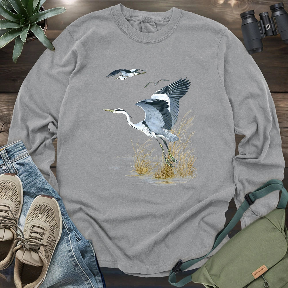 Grace of the Heron Long Sleeve T-shirt