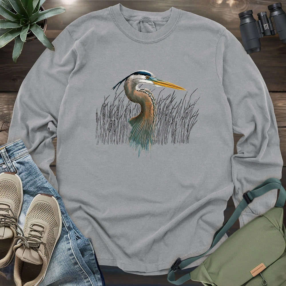 Great Blue Heron Long Sleeve T-shirt