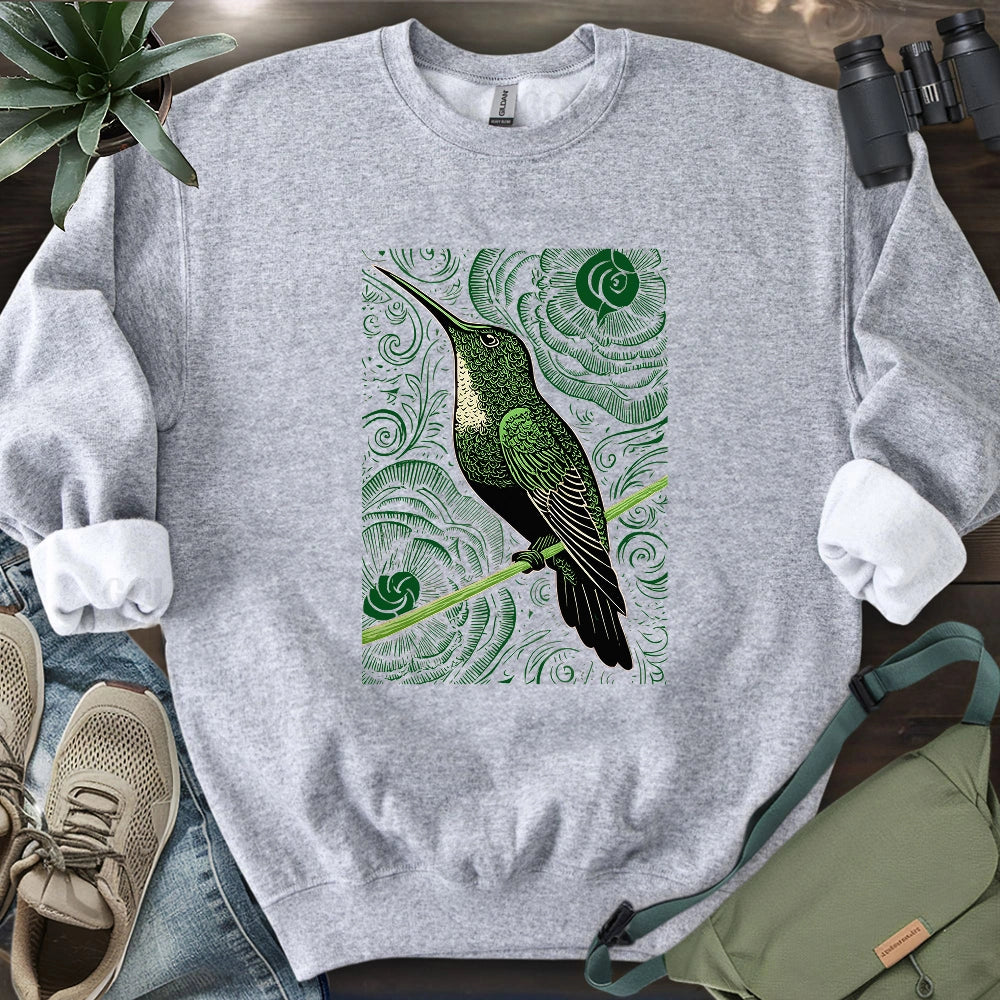Green Hummingbird Sweatshirt