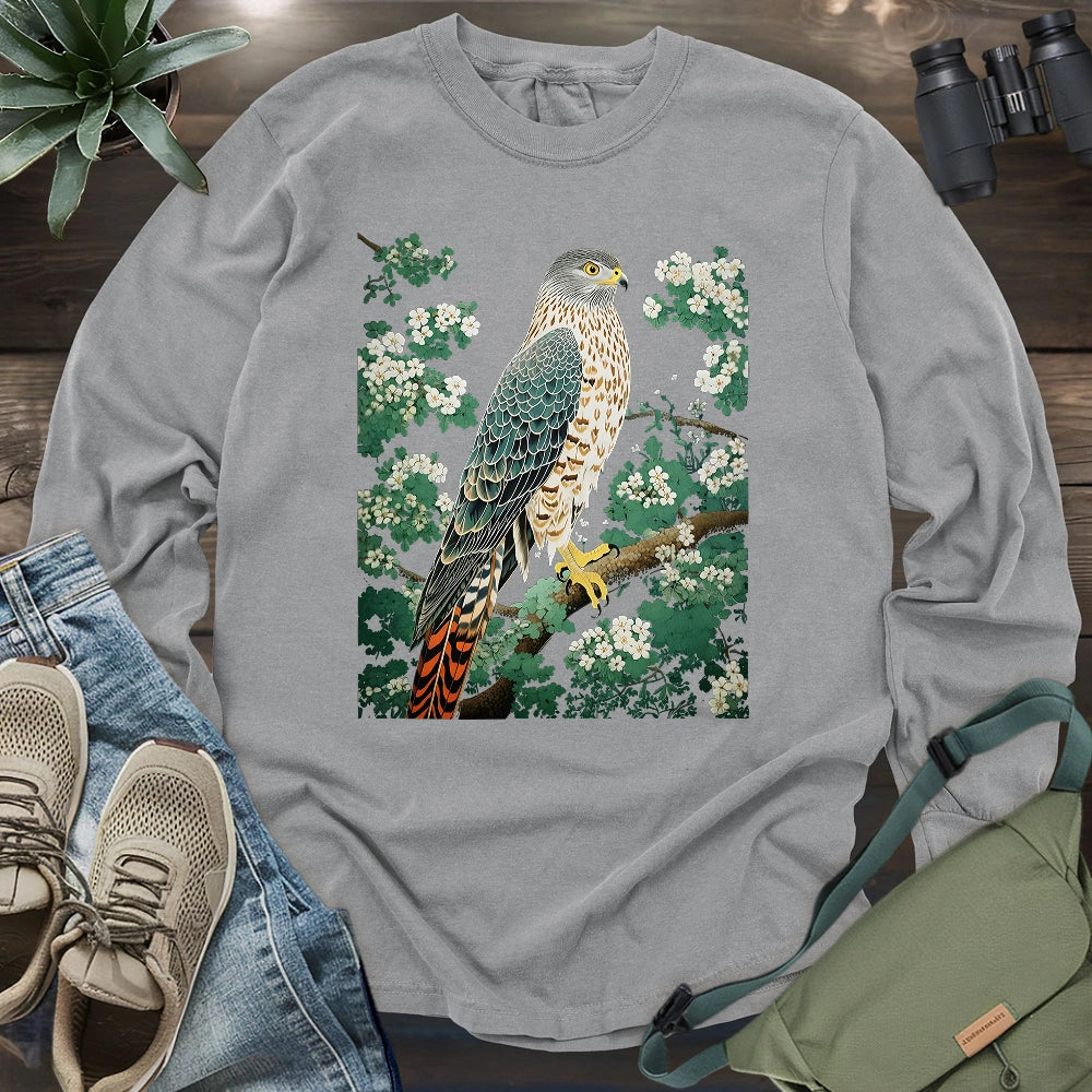 Hawk in Bloom Long Sleeve T-shirt