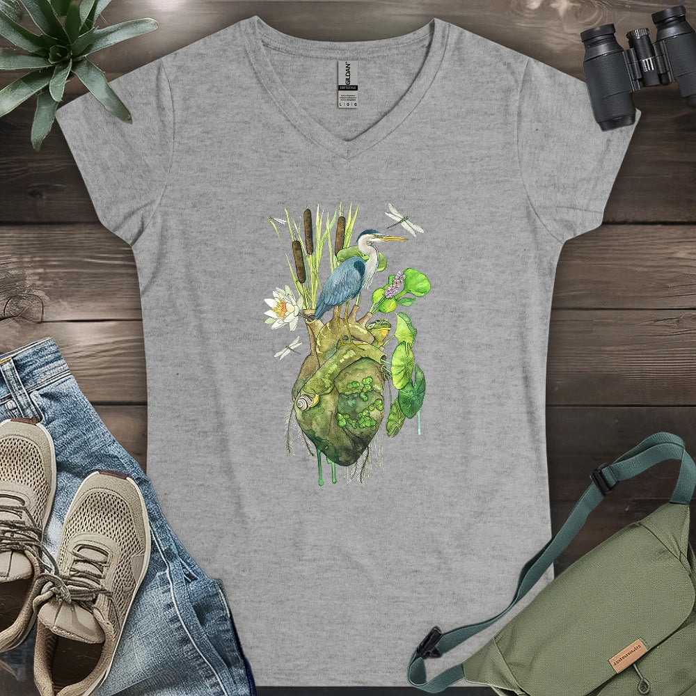 Heart of the Marsh Lady V-neck