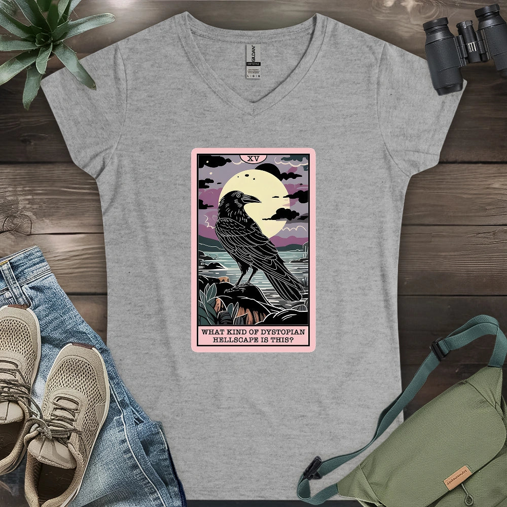Hellscape Raven Lady V-neck