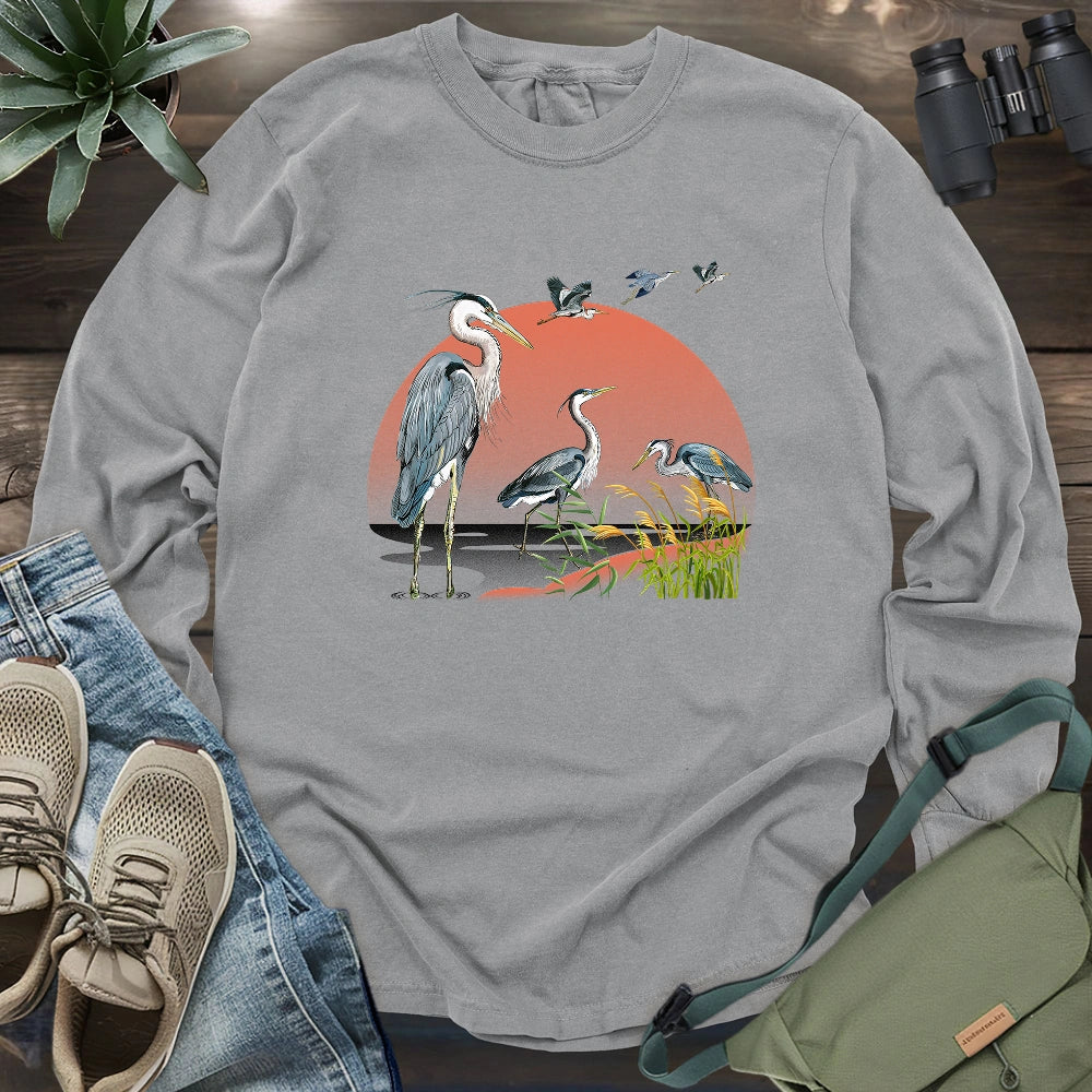 Heron Migration Long Sleeve T-shirt
