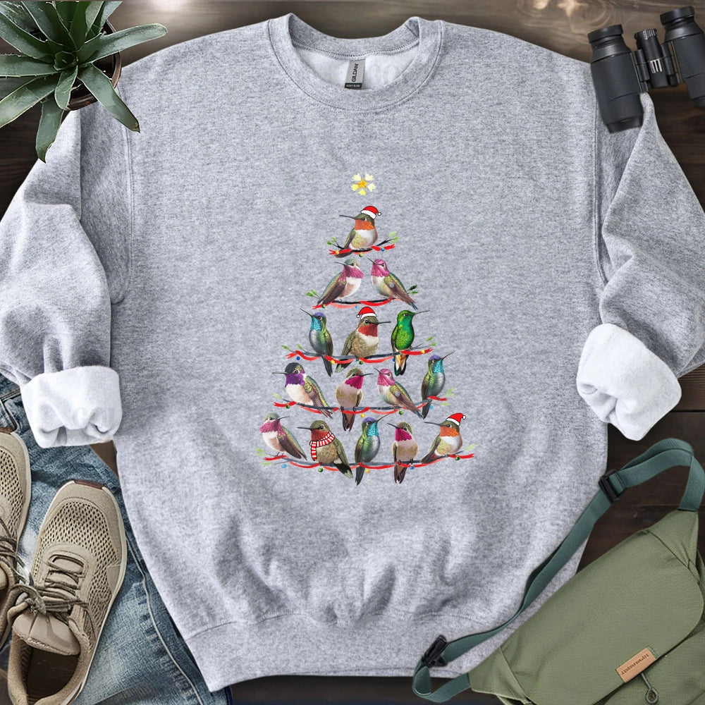 Hummingbird Christmas Tree Sweatshirt