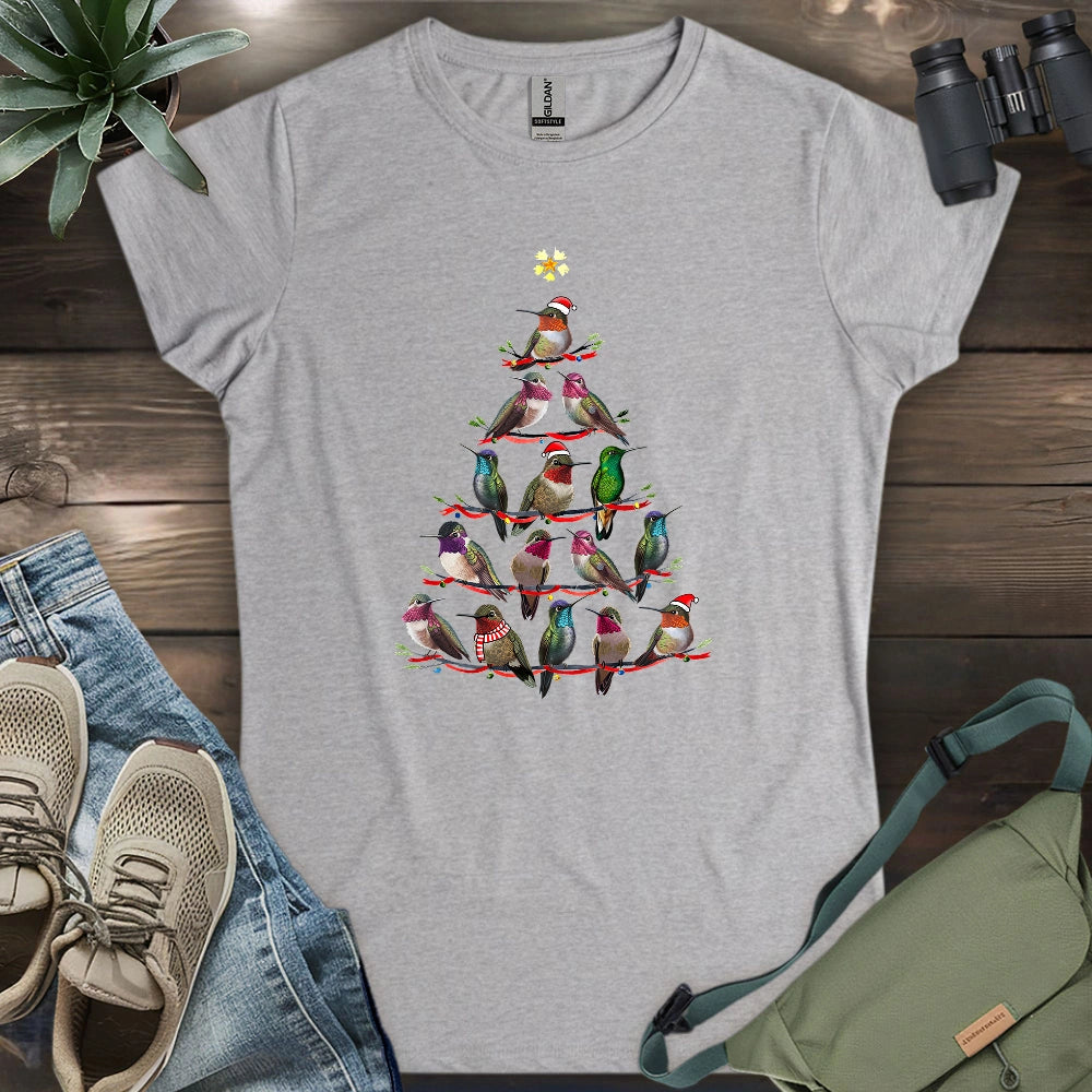 Hummingbird Christmas Tree Women's T-shirt