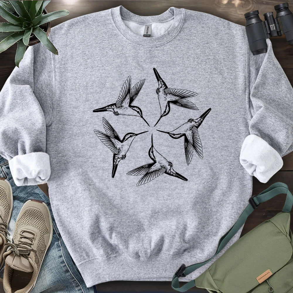 Hummingbird Flower Sweatshirt