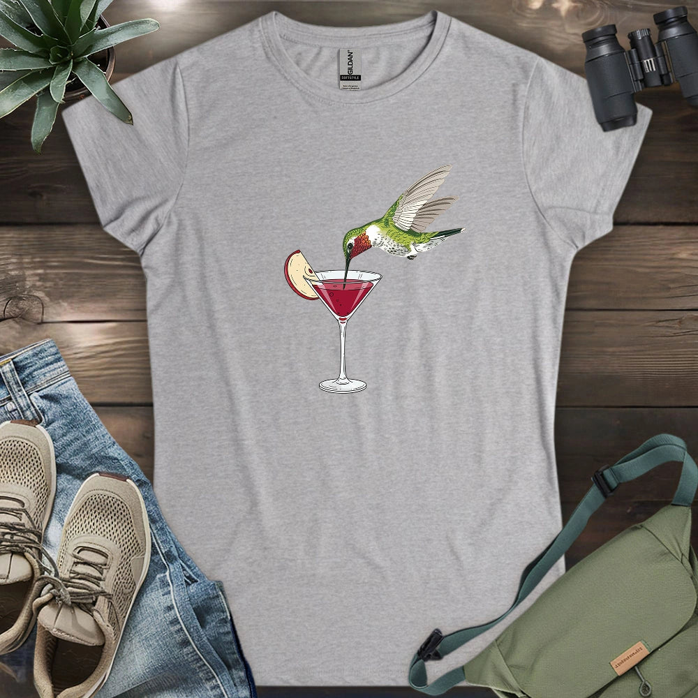 Hummingbird Sipping Cocktail Women's T-shirt
