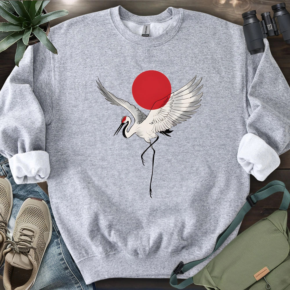 Japan Sun Crane Sweatshirt