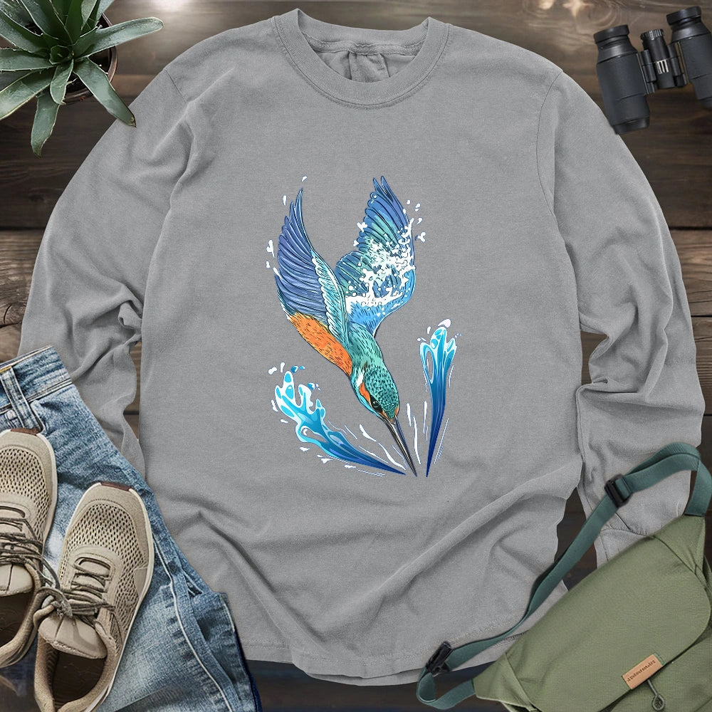 Kingfisher Diving Long Sleeve T-shirt