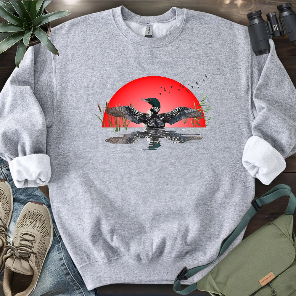 Loon Dance At Dawn Sweatshirt