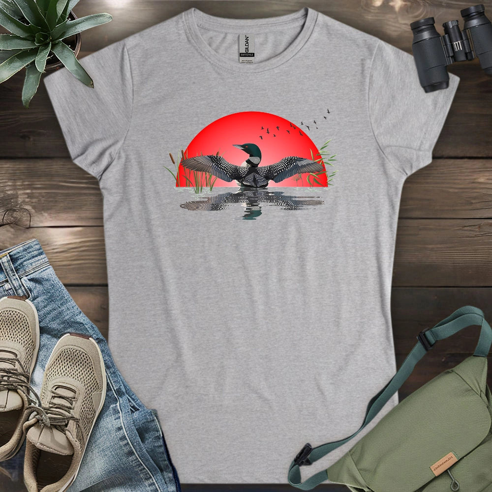Loon Dance At Dawn Women's T-shirt
