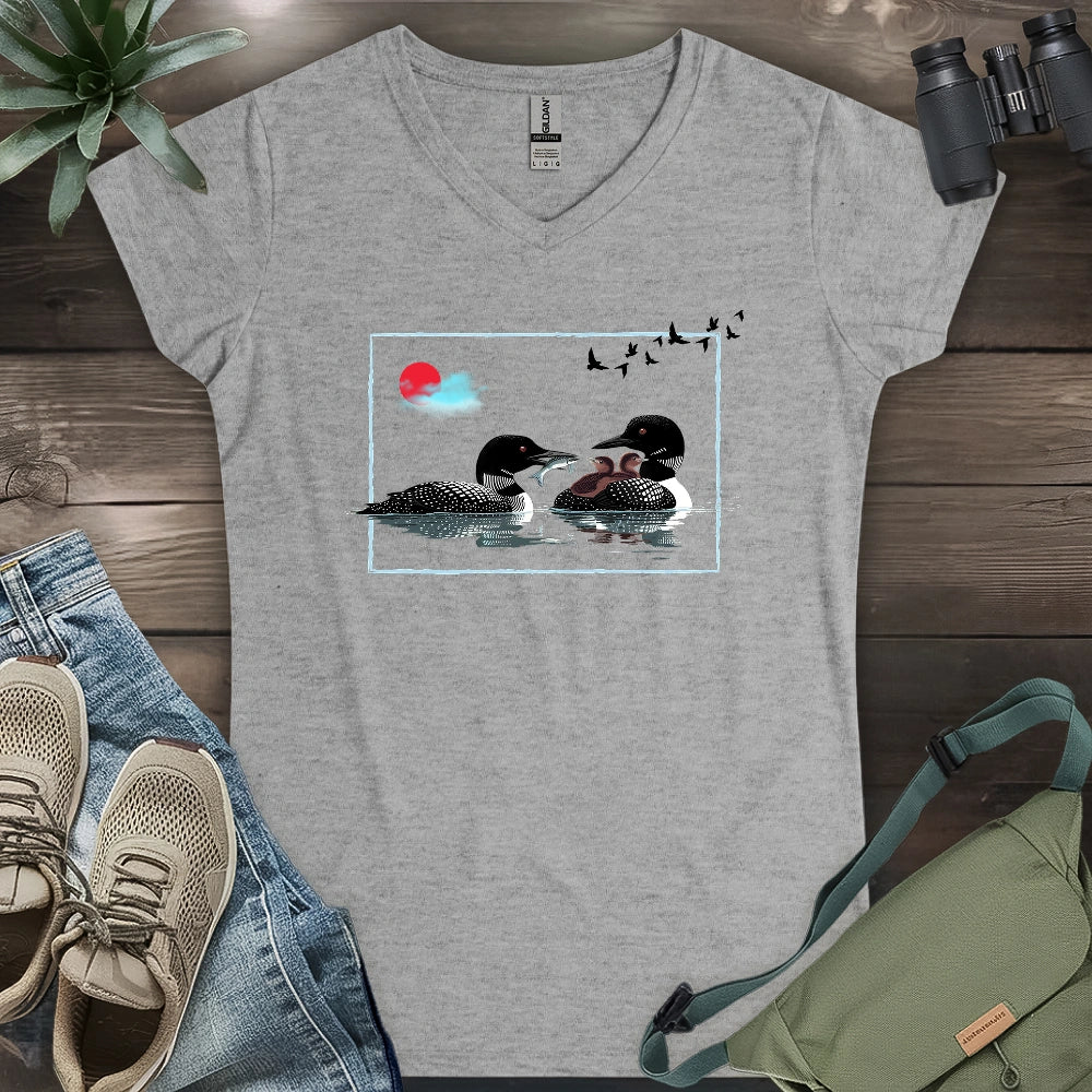 Loon Family Lady V-neck