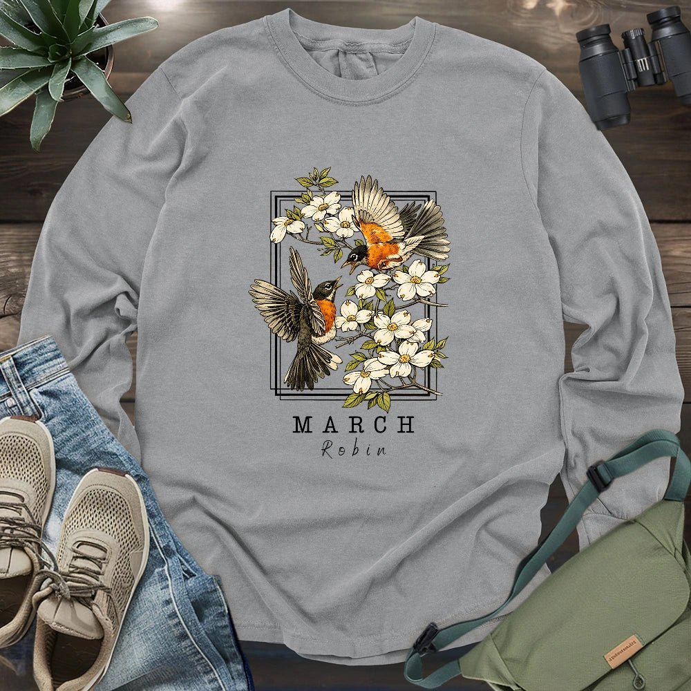March Robin Long Sleeve T-shirt