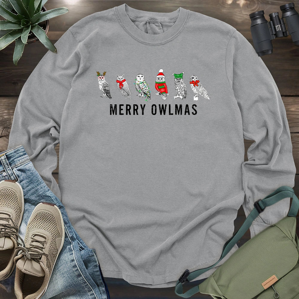 Merry Owlmas Long Sleeve T-shirt