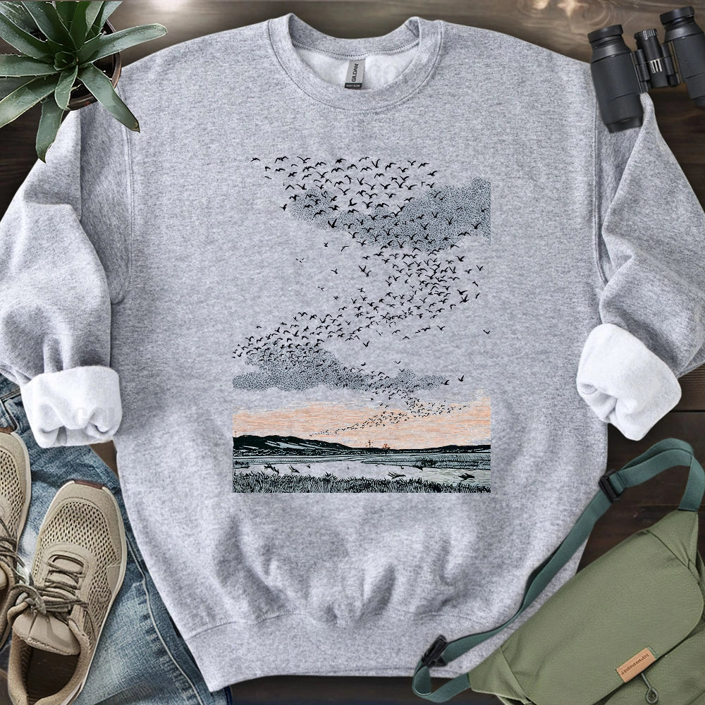 Migrating Wild Ducks Sweatshirt