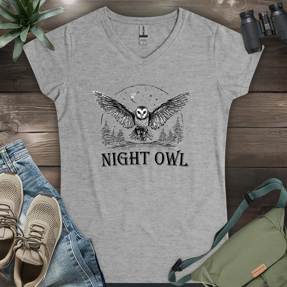 Night Owl Lady V-neck