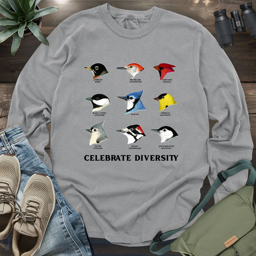 Northern Backyard Birds Long Sleeve T-shirt