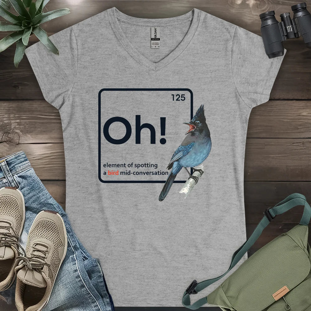 Oh, A Bird! Lady V-neck
