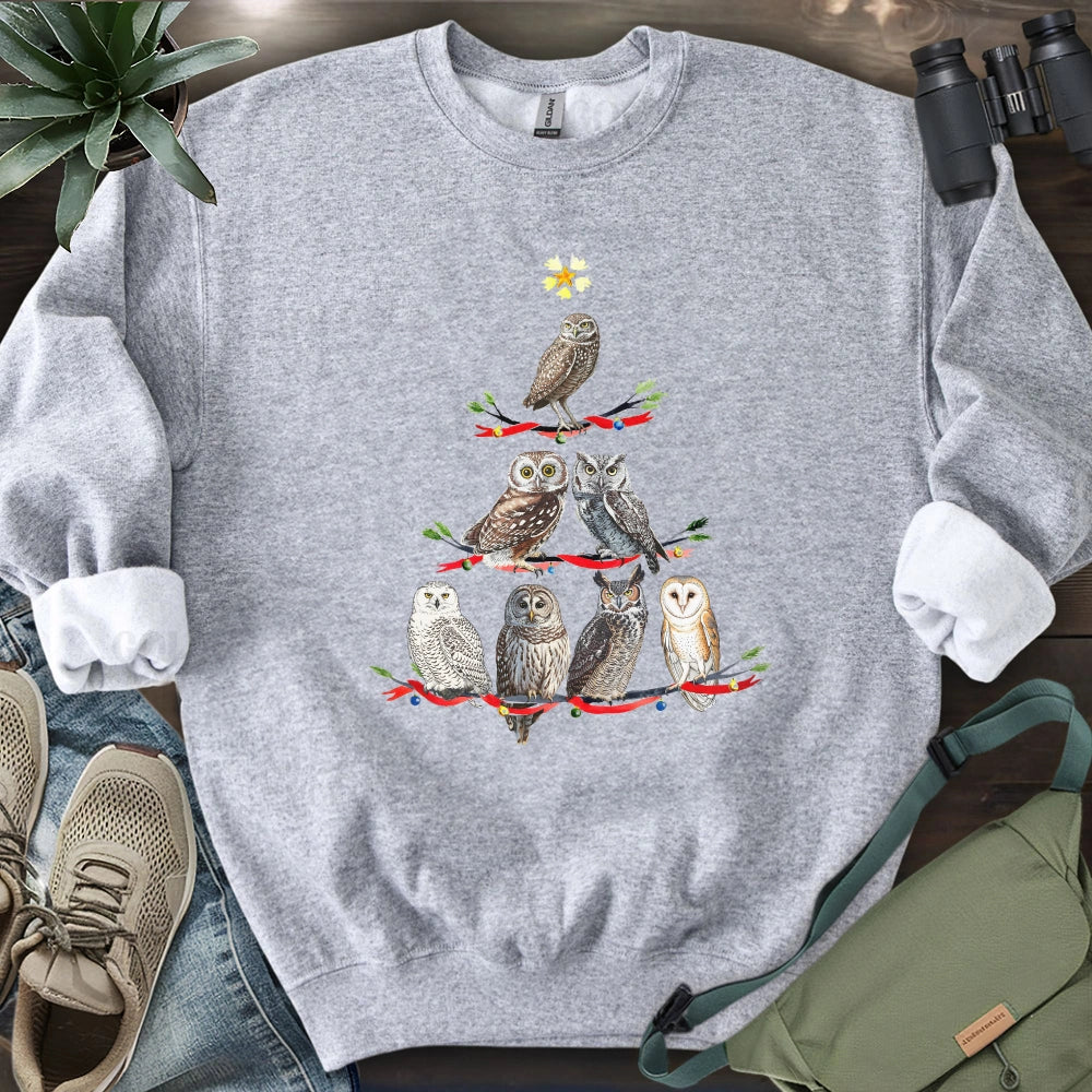 Owl Christmas Tree Sweatshirt