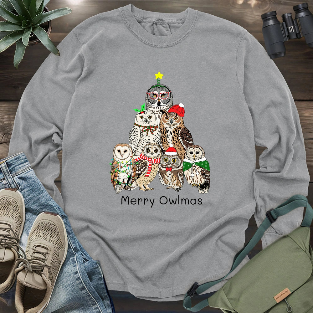 Owl Family Christmas Long Sleeve T-shirt