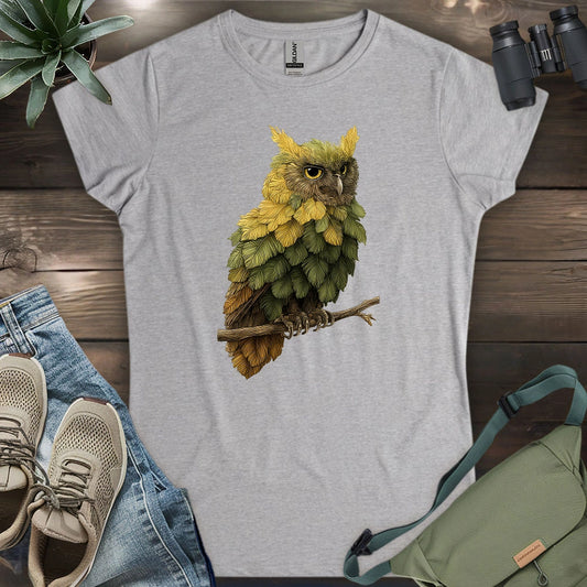 Owl Made By Leaves Women's T-shirt