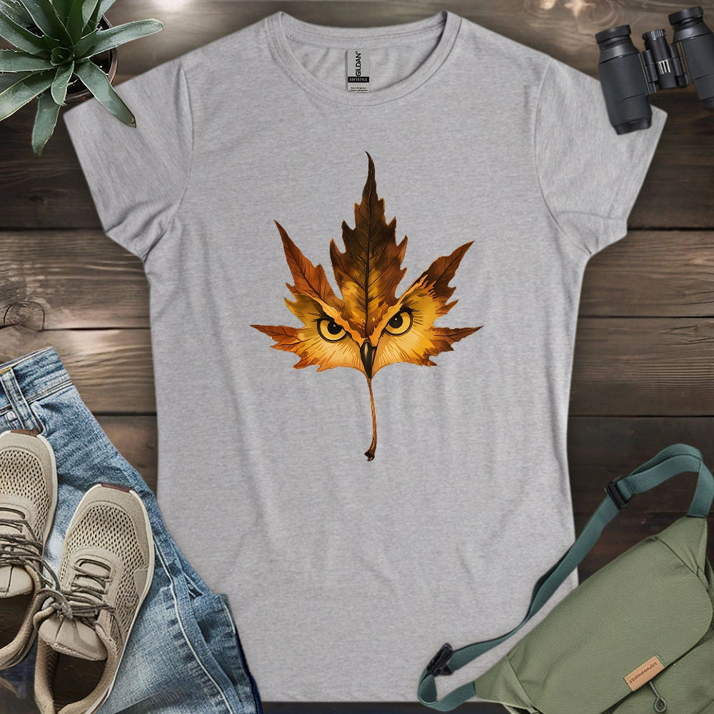 Owl Mapple Leaf Women's T-shirt