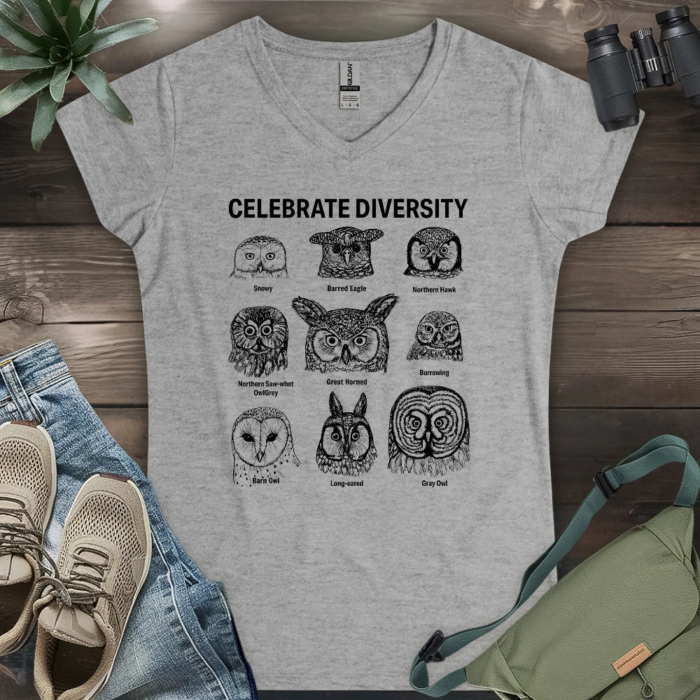 Owl Profiles Lady V-neck