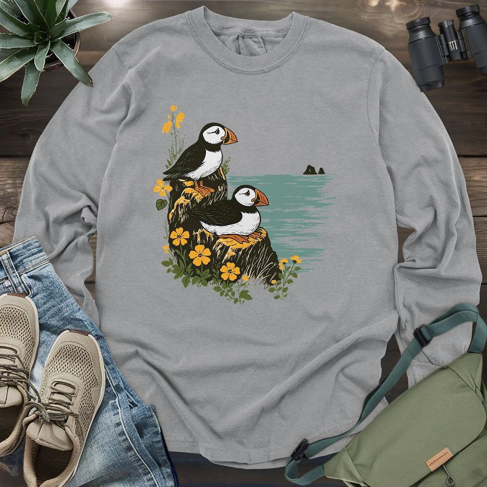 Peaceful Puffins Long Sleeve T-shirt
