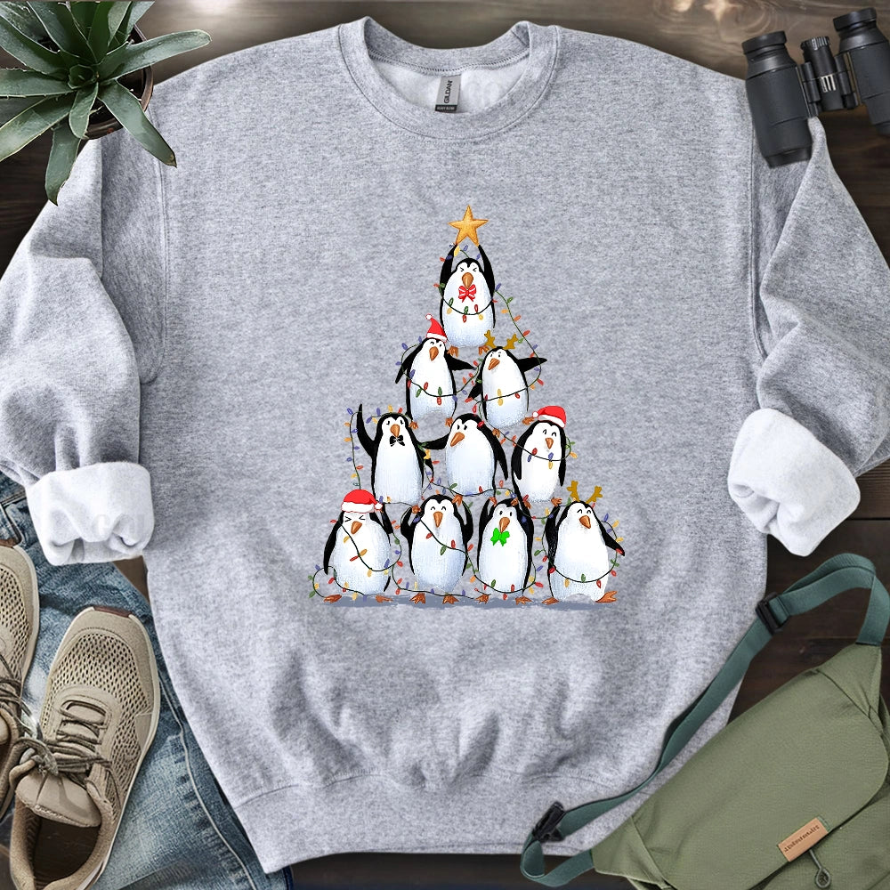 Penguin Christmas Tree Sweatshirt