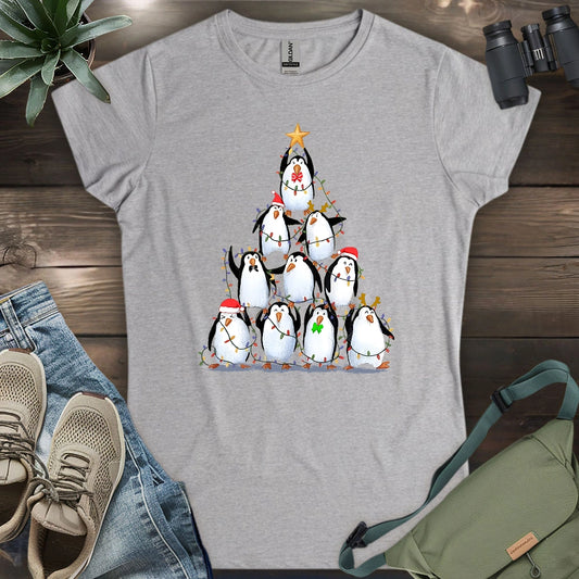 Penguin Christmas Tree Women's T-shirt
