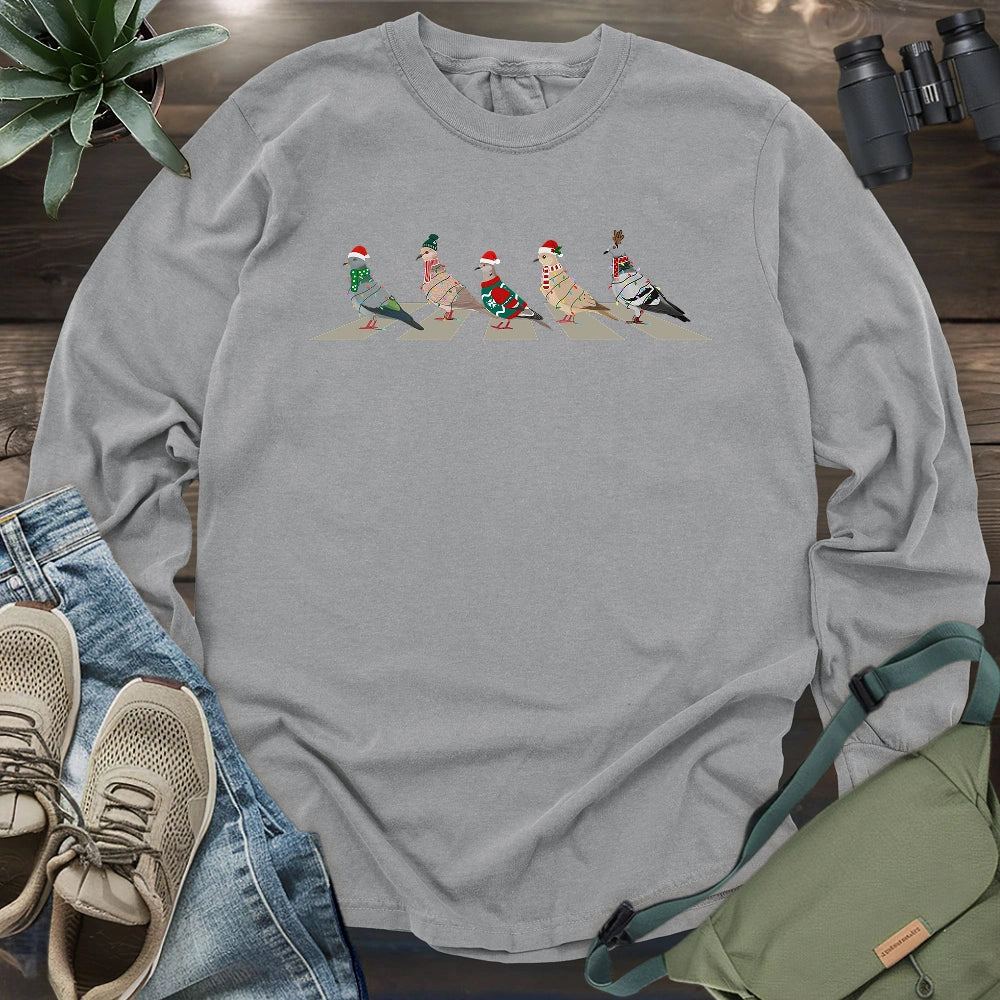 Pigeons on Abbey Road Long Sleeve T-shirt
