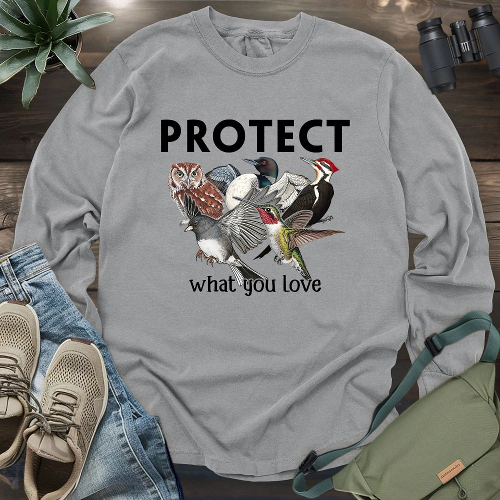 Protect The Birds Long Sleeve T-shirt