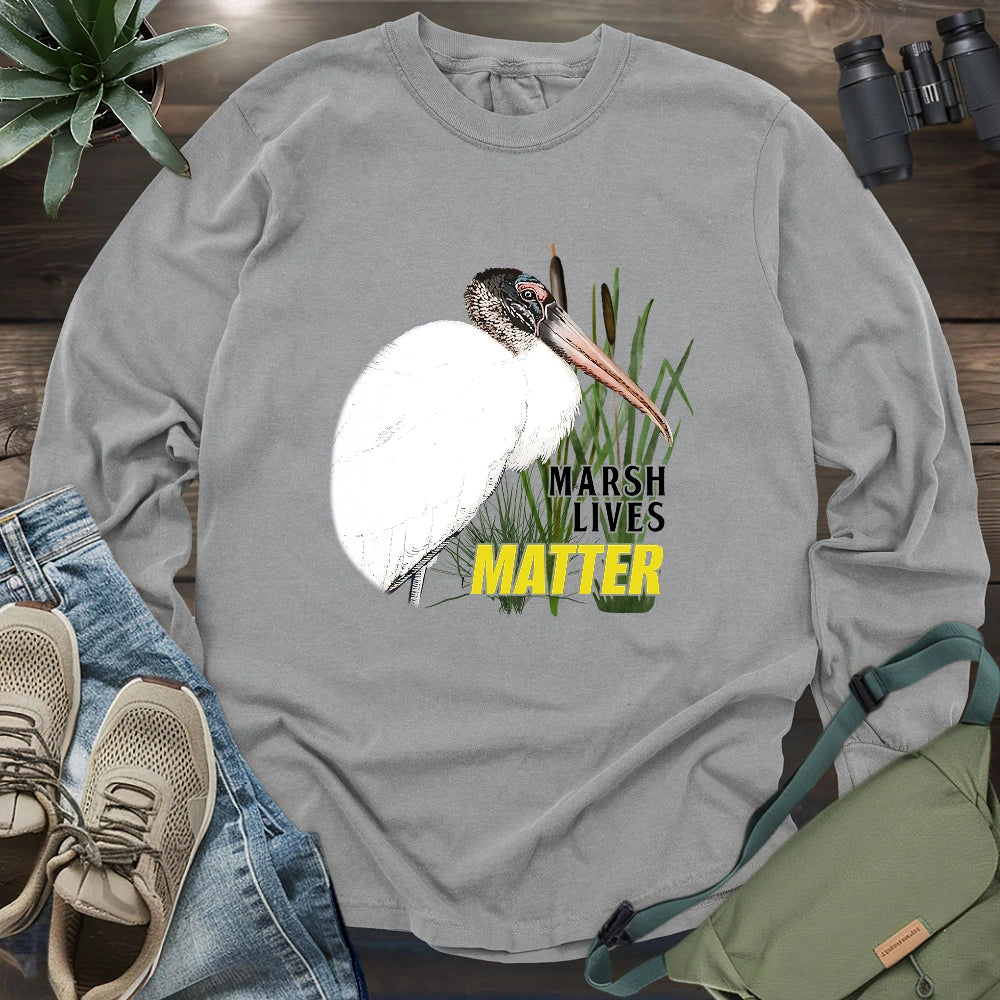 Protect Wood Stork Long Sleeve T-shirt