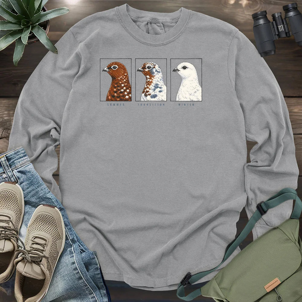 Ptarmigan Through the Seasons Long Sleeve T-shirt