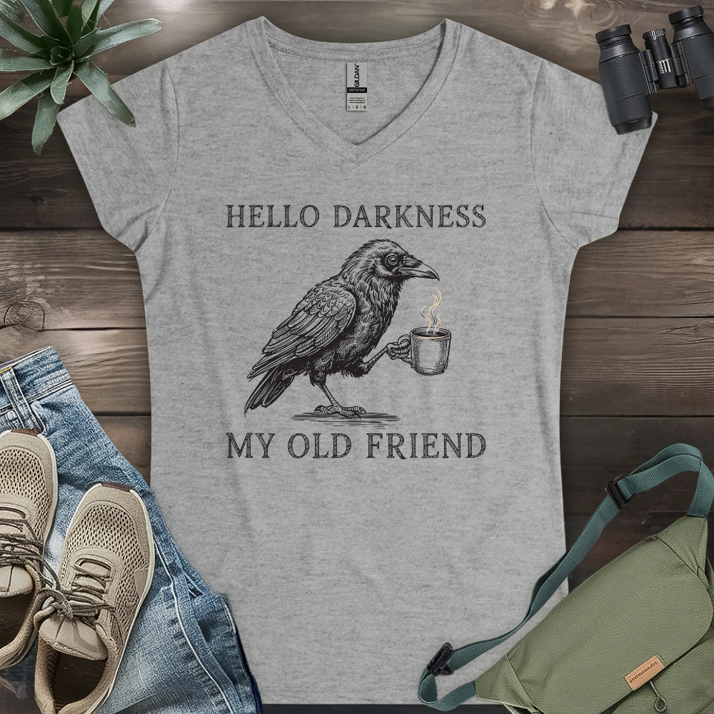 Raven Hello Darkness Lady V-neck