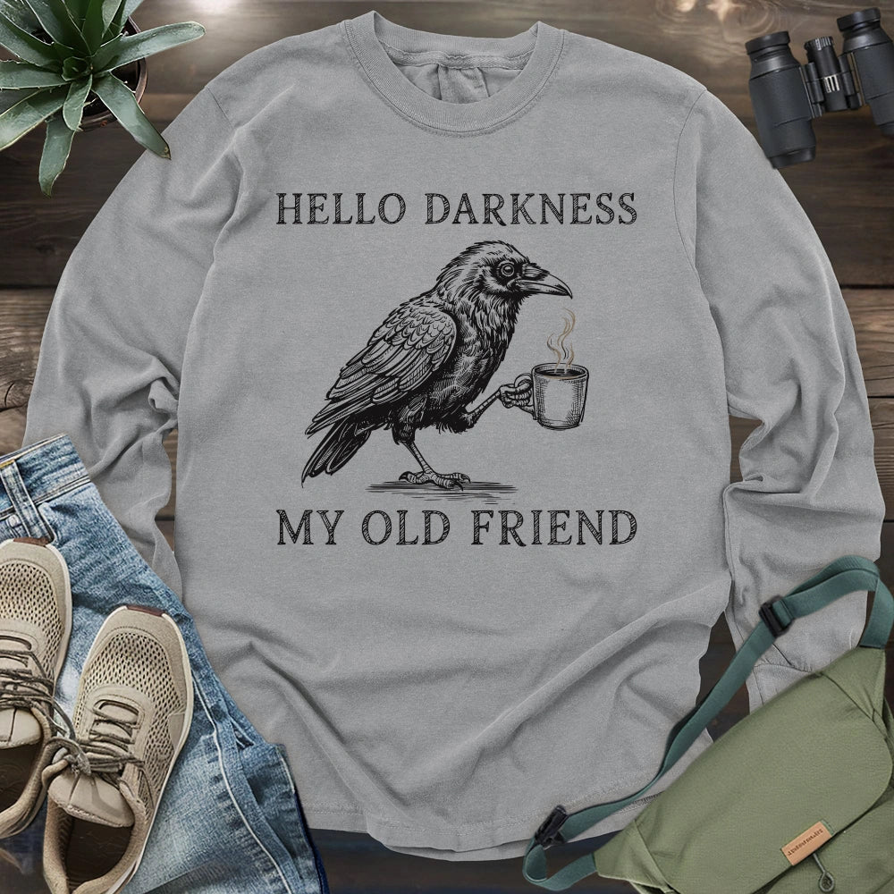 Raven Hello Darkness Birds Long Sleeve T-shirt
