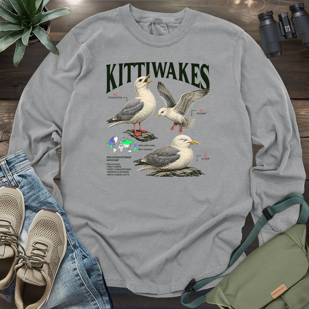 Red-legged Kittiwake Profile Long Sleeve T-shirt